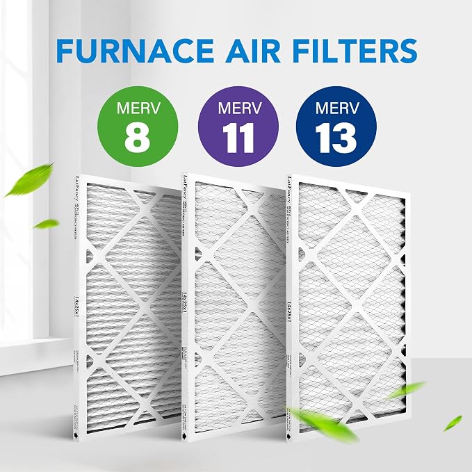 14x25x1 Air Filter MERV 11 4-Pack, Electrostatic Pleated AC Furnace Air Filter, Captures Dust, Smog & Pet Dander, Actual