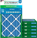 14x25x2 Air Filter MERV 13 Optimal Smoke & Allergy Defense (6-Pack), Electrostatic Pleated HVAC AC Furnace