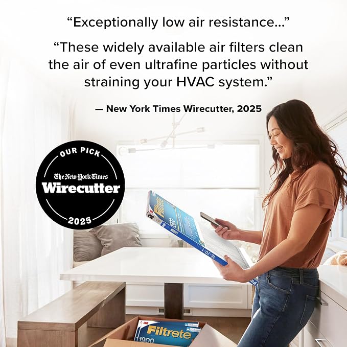 14x30x1 AC Furnace Air Filter, MERV 13, MPR 1900, Premium Allergen, Bacteria & Virus Filter, alternate product view 2