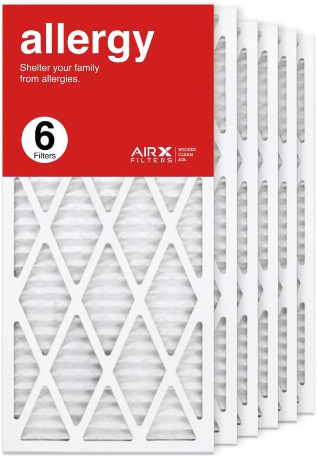 14x30x1 Air Filter MERV 11 Pleated HVAC AC Furnace Air Filter, Allergy 6-Pack, Made in the USA, product image