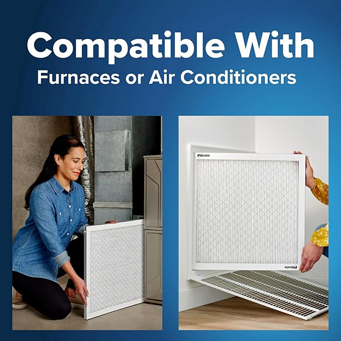 14x30x1 Air Filter, MPR 300, MERV 5, Clean Living Basic Dust 3-Month Pleated 1-Inch Air Filters, 6 Filters (Pack of 1)