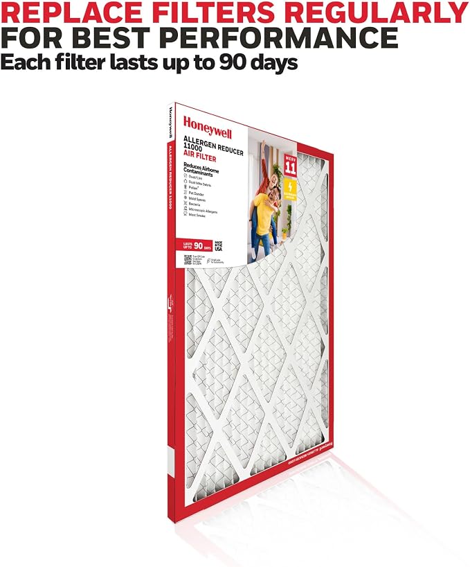 14x30x1 MERV 11 Allergen Reducer 11000 Electrostatic Pleated HVAC AC Furnace Air Filter (12-Pack) | Replacement Filter for