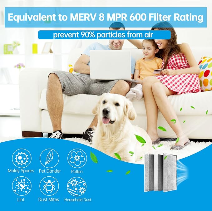 14x30x1 Reusable Electrostatic Air Filter HVAC AC Furnace Filter,MERV 8,Washable, Lasts a Lifetime,Permanent Air