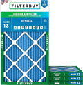 14x36x1 Air Filter MERV 13 Optimal Smoke & Allergy Defense (4-Pack), Electrostatic Pleated HVAC AC Furnace