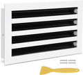 14x8 Modern AC Vent Cover, Decorative White Air Vent (Duct Opening Cutout), All Aluminium Standard Linear Slot Diffuser, Low