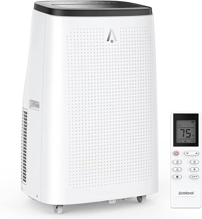 15,000 BTU Portable Air Conditioner for Room Up to 850 Sq Ft - 3 in-1 AC Unit with Cool, Dehumidifier, Fan - Includes Remote
