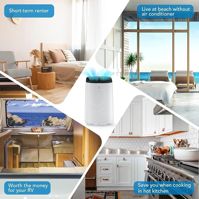 15,000 BTU Portable Air Conditioner for Room Up to 850 Sq Ft - 3 in-1 AC Unit with Cool, Dehumidifier, Fan - Includes Remote