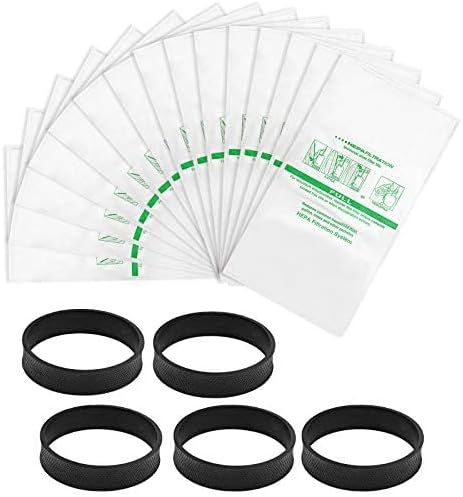 15 + 5 Pack Compatible with Vacuums 204811 Filter Plus Bags Universal Cloth Bags and Belts 301291 for F-Style and