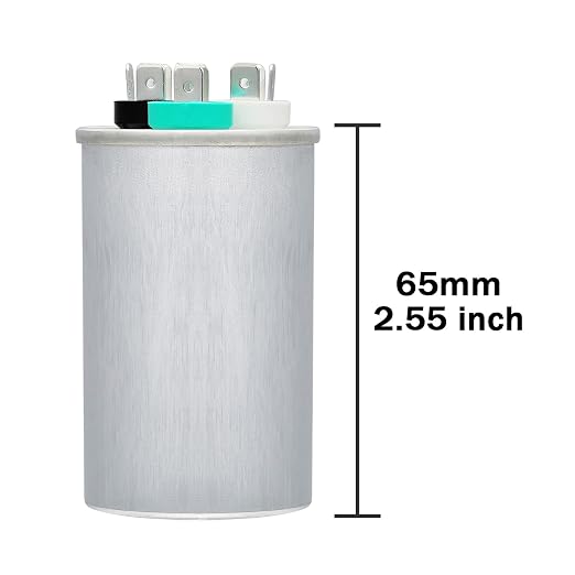 15/5 uF 15+5 MFD 370V or 440V Dual Run Start Round A/C Capacitor 15 5 uF 370 440 Volt VAC CBB65 Air Conditioner, alternate