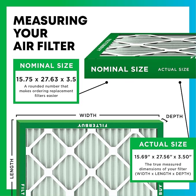 15.75x27.63x3.50 Air Filter MERV 11 Superior Pet & Allergy Defense (4-Pack), alternate product view 2