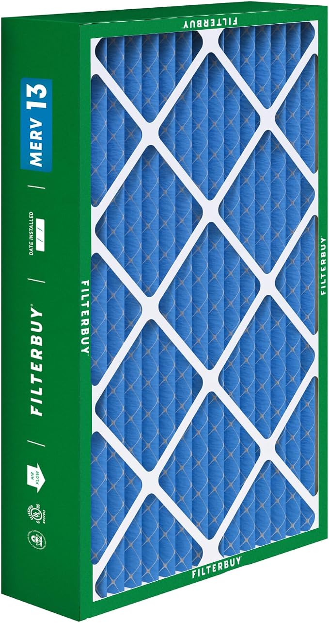 15.75x27.63x3.50 Air Filter MERV 13 Optimal Smoke & Allergy Defense (1-Pack), Pleated HVAC AC Furnace Filters, alternate view