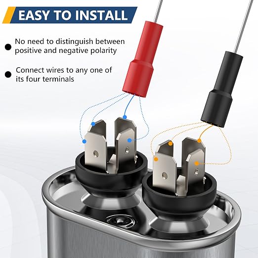 15 MFD uF 370/440 VAC CBB65B Dual Run Round Capacitor, UL Certification Motor Run Capacitor for Condenser Straight Cool or