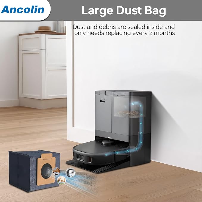 15 Pack Dust Bags for X10 Pro Omni Robot Vacuum and X8 Pro Models, Large Capacity, with Self-Empty Station, 4-Layer