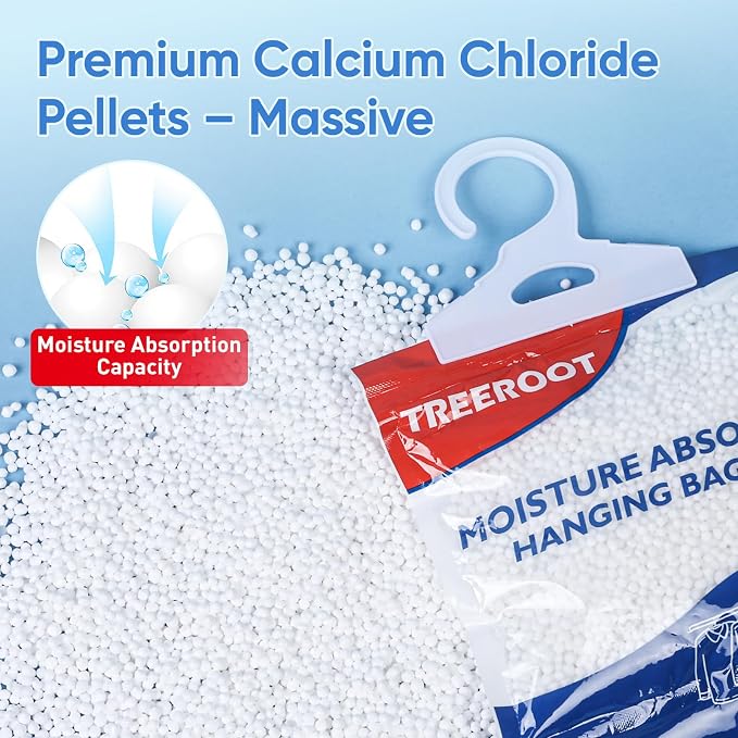 15 Pack Moisture Absorbers for Closet, 9.8OZ Hanging Closet Dehumidifier Bags, Hanging Humidity Absorber in Wardrobes