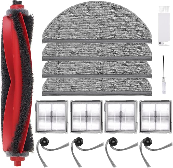 15 Pack Q10X5 Accessories Kit Replacement Compatible with Q10 X5 / Q10 X5+ Plus Robot Vacuum, 1 Main Brush, 4 Mop