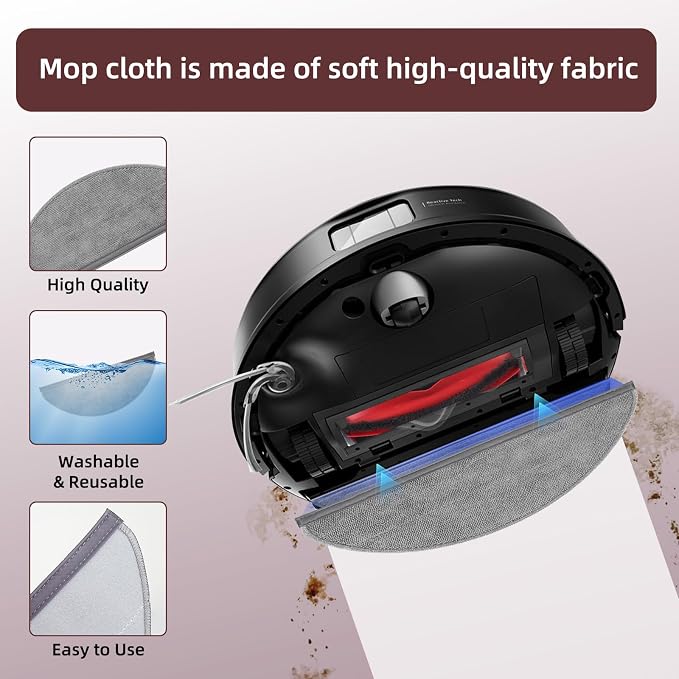15 Pack Q10X5 Accessories Kit Replacement Compatible with Q10 X5 / Q10 X5+ Plus Robot Vacuum, 1 Main Brush, 4 Mop