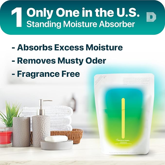 15 Pack Standing Moisture Absorbers - Dehumidifier for Basements, Closets, Bathrooms - Yellow, Always On, alternate product