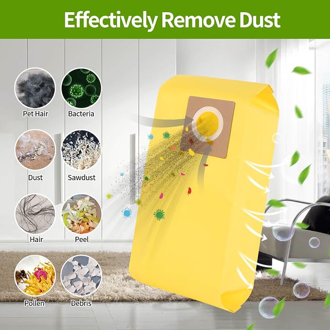 15 Packs AH10243 Disposable Vacuum Bag Replacement for CU2 Vacuum Cleaner CH54013 CH54015 CH54113 CH54115