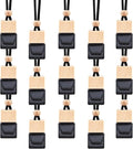 15 Pcs Hanging Car Air Freshener Bottle Empty Car Essential Oil Diffuser Bottles Pendant Black Glass Perfume Bottles