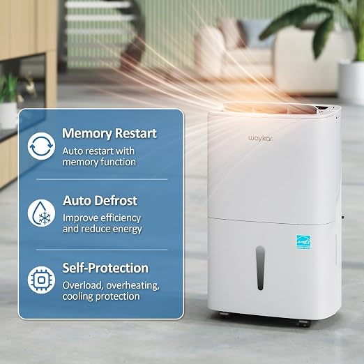 150 Pints 2025 Energy Star Dehumidifier for Spaces up to 7,000 Sq. Ft at Commercial and Industrial Large Room, Warehouse