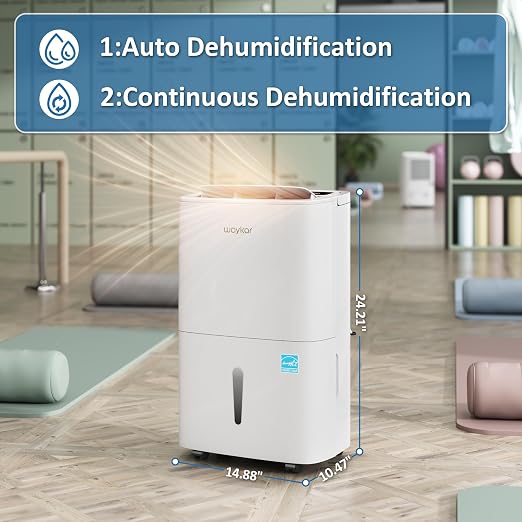 150 Pints 2025 Energy Star Dehumidifier for Spaces up to 7,000 Sq. Ft at Commercial and Industrial Large Room, Warehouse