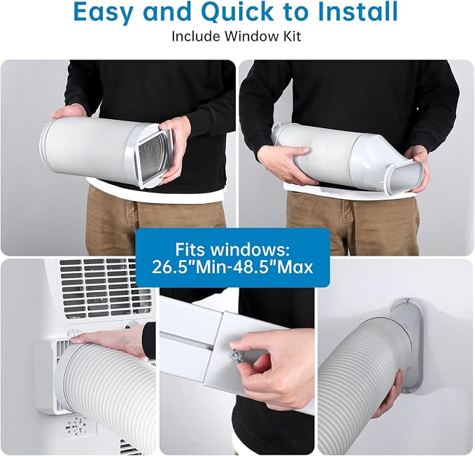 15000 BTU Quiet Portable air conditioners, 3-in-1 Efficient Cooler Dehumidifier Fan, Freestanding, Remote, 24H Timer