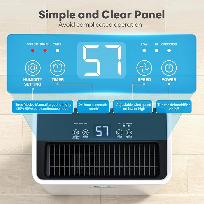 1500Sq.Ft Dehumidifier, 32Pint Dehumidifiers for Home, alternate product view 3