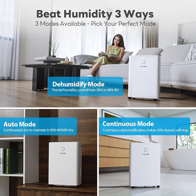 1500Sq.Ft Dehumidifier, 32Pint Dehumidifiers for Home, alternate product view 4