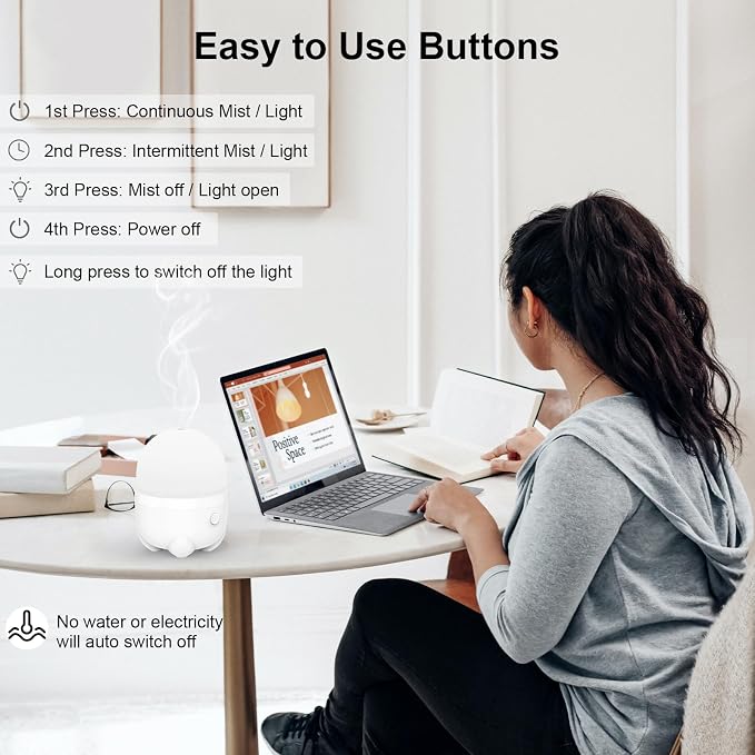 150ML Cordless Essential Oil Diffuser, Rechargeable Battery Powered Diffuser, Small Portable Aromatherapy Air Humidifier