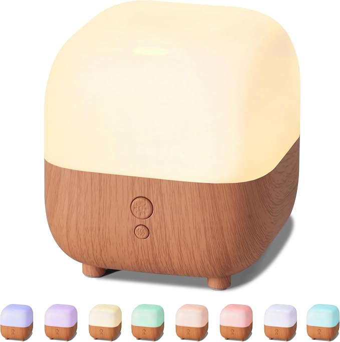 150ml Essential Oil Diffuser, 5-in-1 Diffusers for Home Scent 8 LED Color Aromatherapy Diffuser Air Desk Mini Humidifier
