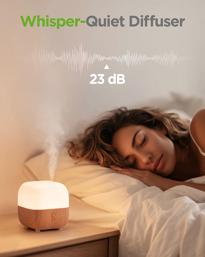 150ml Essential Oil Diffuser, 5-in-1 Diffusers for Home Scent 8 LED Color Aromatherapy Diffuser Air Desk Mini Humidifier