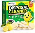 15g Extra Large Garbage Disposal Cleaner & Deodorizer Tablets - 24-Pack Foaming Tablets, Long-Lasting Lemon Scent - Deep