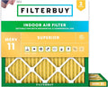 15x15x1 Air Filter MERV 11 Superior Pet & Allergy Defense (2-Pack), Electrostatic Pleated HVAC AC Furnace Filters