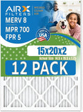 15x20x2 Furnace Filter MERV 8 Pleated Replacement HVAC AC Air Filter, Easy Installation for Superior Filtration and Maximum