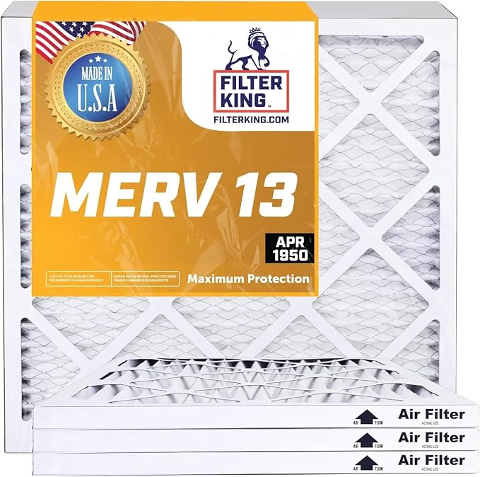 16.5x21.5x1 Air Filter | 6-PACK | MERV 13 HVAC Pleated A/C Furnace Filters | MADE IN USA | Actual Size:: 16.5 x 21.5 x.75"