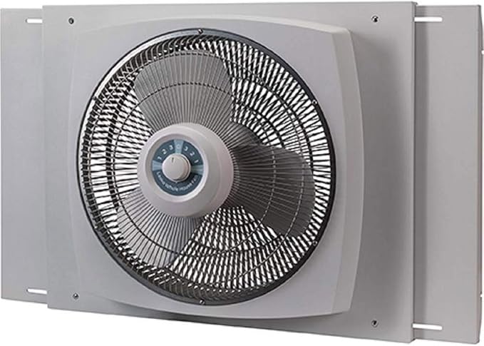 16" Electrically Reversible Window Fan with Storm Guard 16900G, product image
