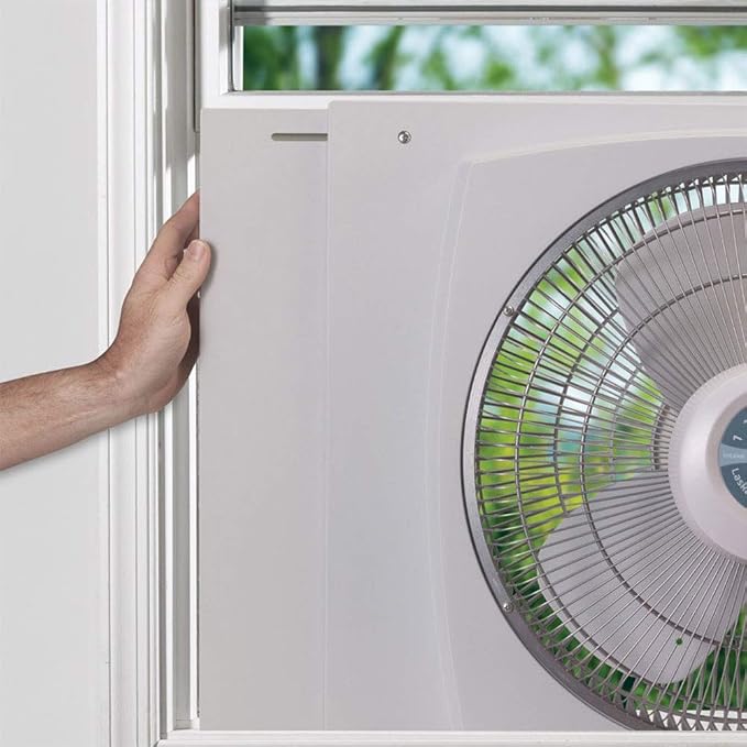 16" Electrically Reversible Window Fan with Storm Guard 16900G, alternate product view 4