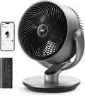16 Inch 25dB Quiet Smart Fans for Bedroom, DC Room Fan with Remote, 120°+120° Oscillating Fan, 6 Modes, 9 Speeds, 12H
