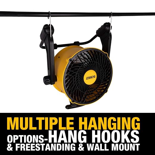 16 Inch Heavy Duty Floor Fan, High Velocity Barrel Shop Fan, 3-Speed Powerful with 4000 CFM, 360° Adjustable Tilting Airflow