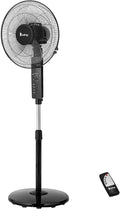 16 inch Oscillating Pedestal Fan with Remote Control, 3-Speed Stand Fan, High Velocity, Adjustable Height & Tilt, 7.5H Timer