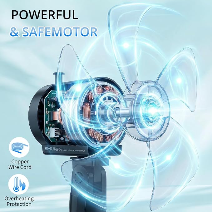 16 inch Oscillating Pedestal Fan with Remote Control, 3-Speed Stand Fan, High Velocity, Adjustable Height & Tilt, 7.5H Timer