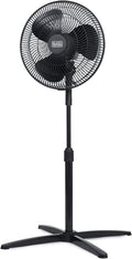 16-Inch Pedestal Fan, BFP16MXB, Oscillating Fan for Home and Office, Standing Fan with 3 Speed Settings, Height Adjustable