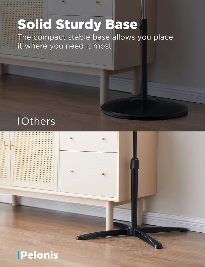 16 inch Pedestal Fan for Bedroom, Oscillating Fan, 3-Speeds, 90° Oscillation, Adjustable Height, Floor Fan, Standing Fan for