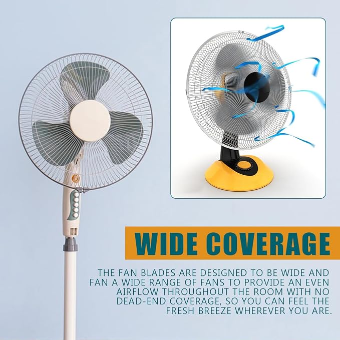 16 Inch Plastic Fan Blades Universal Household Standing Fan Table Fanner Replacement Electric General Fans Accessories for
