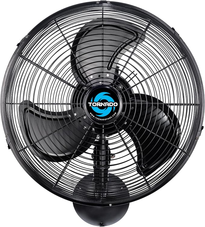 16-Inch Pro Series Waterproof Outdoor Oscillating Wall Mount Fan – Heavy-Duty High-Velocity Metal Fan for