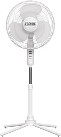 16” Oscillating Pedestal Fan, 3-speed Options, 90-Degree Oscillating Head, Adjustable Height and Tilt, Powerful Air Flow