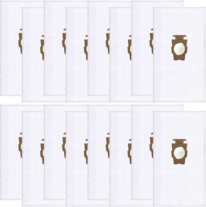 16 Pack 204814 Micron Magic HEPA Filter Plus Bags fit for Part 205811 204814 204811 Universal Cloth Bags and All Kir-by