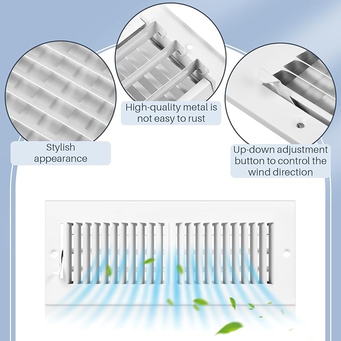 16 Pcs 12 x 4 Inch (Interior Size) Air Vent Cover Ceiling Register Grill Duct Opening Air Supply Diffuser 2 Way, alternate