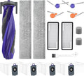 16 Pcs Accessories kit for FLOW Robot Vacuum, 1 Zero-Tangling Floating Brush, 4 Dust Bag, 2 Dust Bin Filter, 2 Track