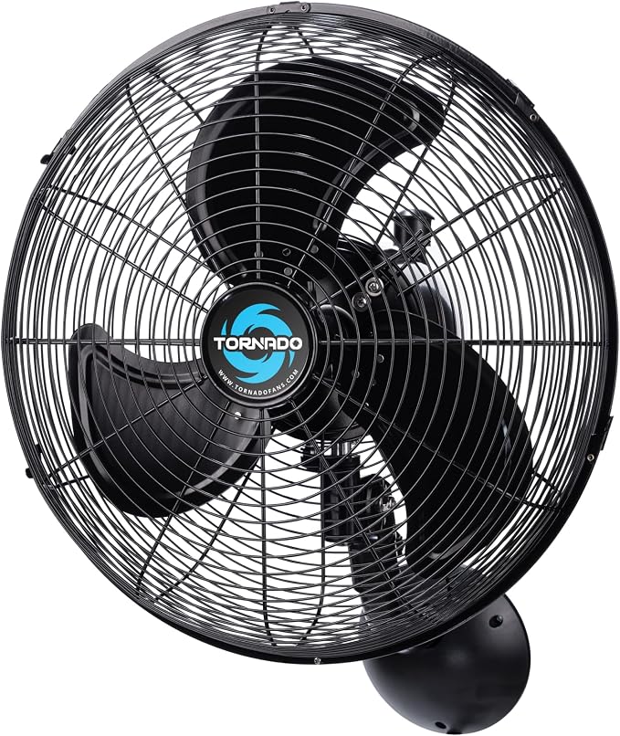 16" Pro Series Waterproof Outdoor Oscillating Wall Mount Fan – Heavy-Duty High Velocity Metal Fan for Patio
